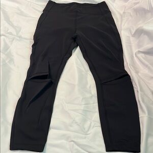 Black Lululemon High Waisted force within cut out knee rare 8 Leggings excellent